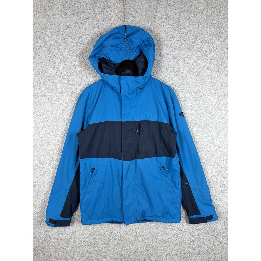 Mountain Hardwear Binx Ridge Quadfecta Jacket‎ Mens Black Size M Hooded Blue